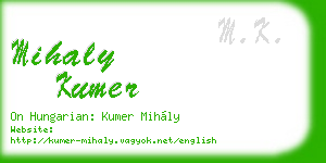 mihaly kumer business card